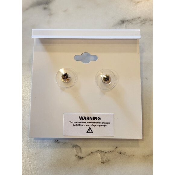 Gloria Vanderbilt Gold-Tone Double Hoop Earrings With Beaded Detail - Picture 3 of 5